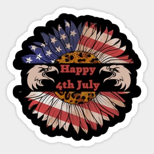 Happy 4th July America Sticker